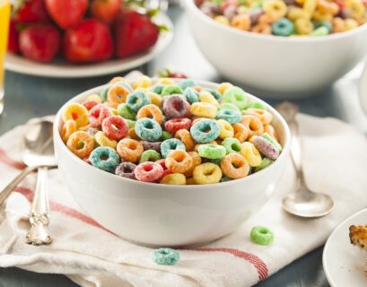 Cereals on recipiente redondo
