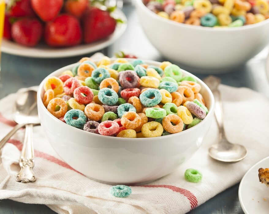 Cereals on recipiente redondo
